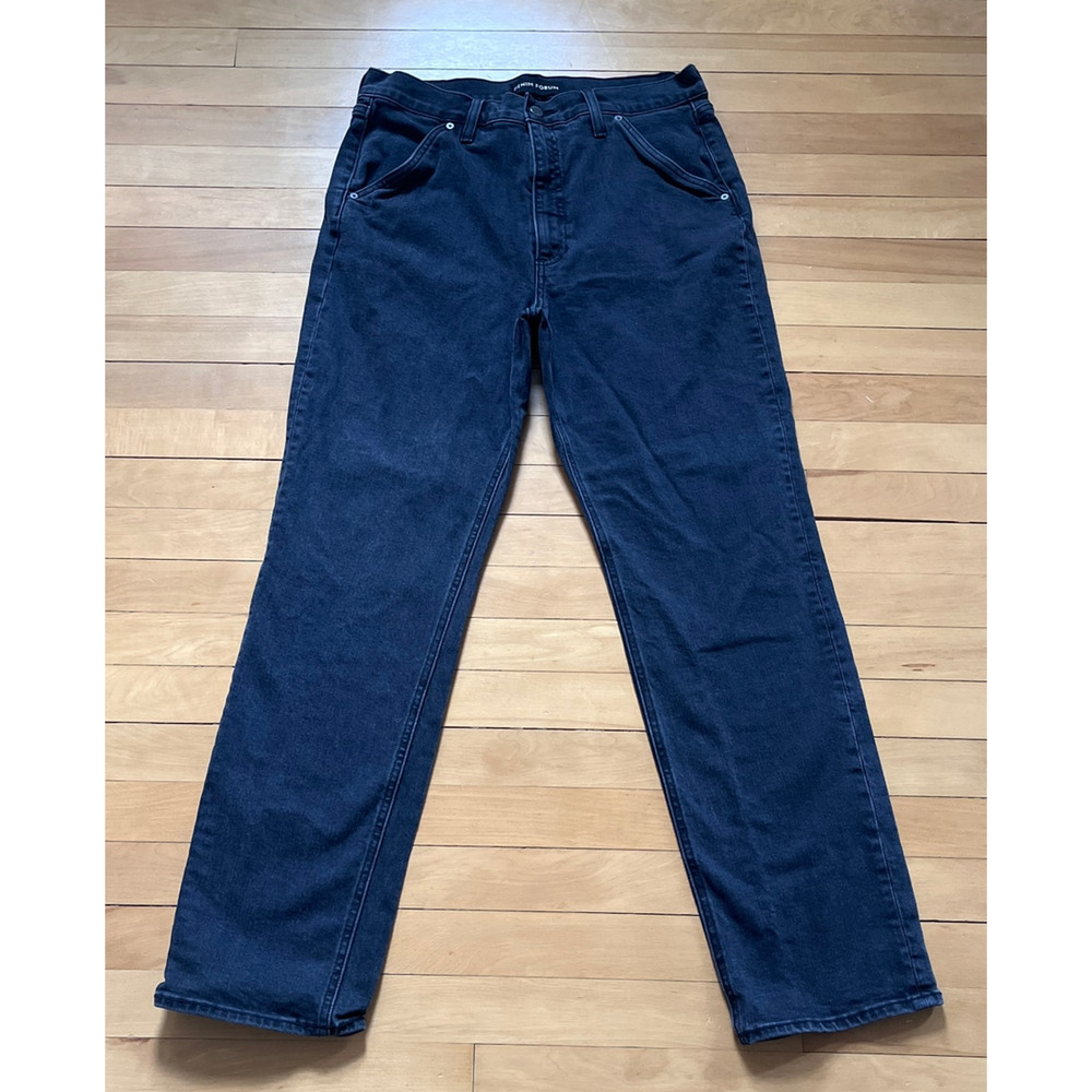 Denim Forum The Arlo High Rise Straight Trouser Jeans 27W/28L Black EUC